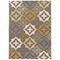 Trio Emblem Area Rug Grey 5X7 Transitional Contemporary Design Stylish